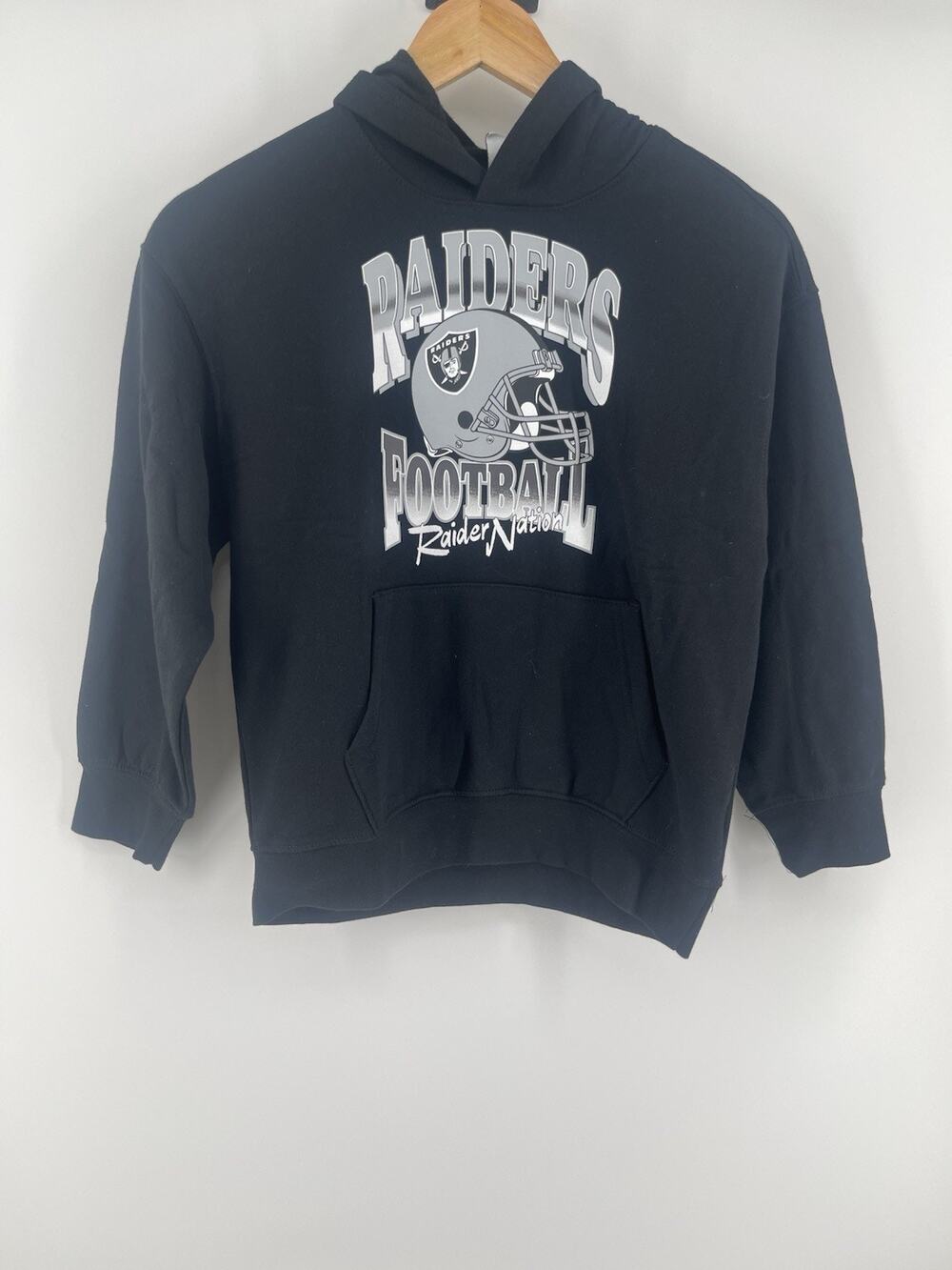 NFL Apparel Las Vegas Raiders Football Raider Nation Hoodie Youth Size M (8)